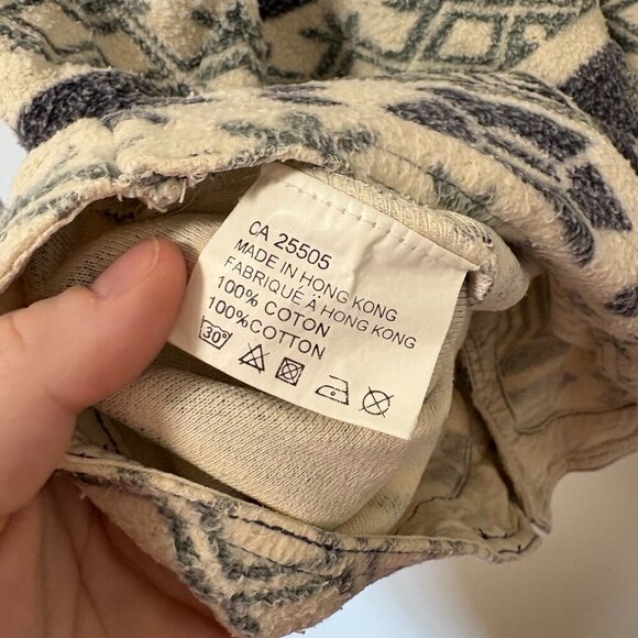 Vintage Union Garment Sweater Vest Size M Made in Hong Kong Patterned Cotton - Picture 10 of 11